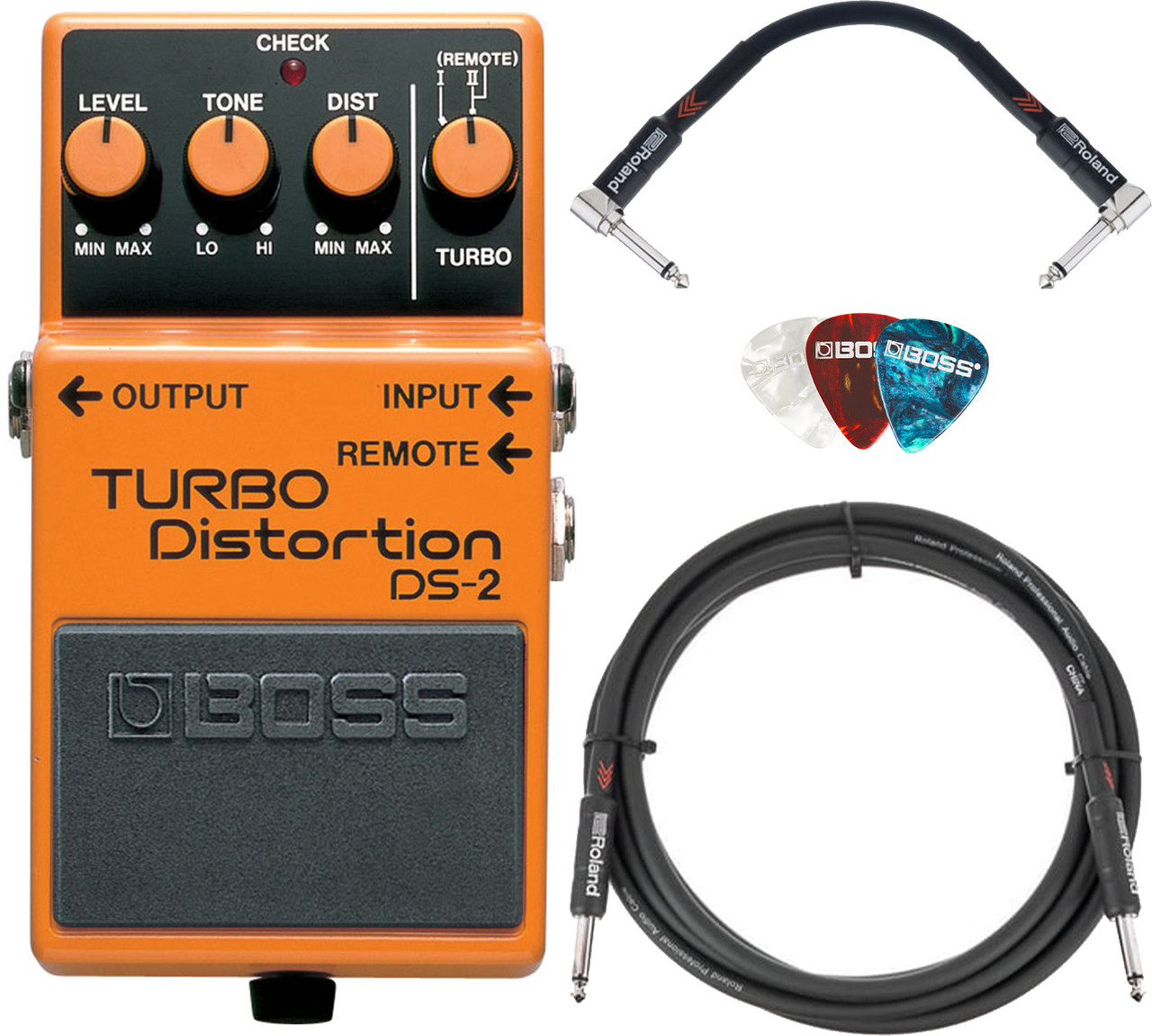 Boss DS-2 Turbo Distortion w/ Cables