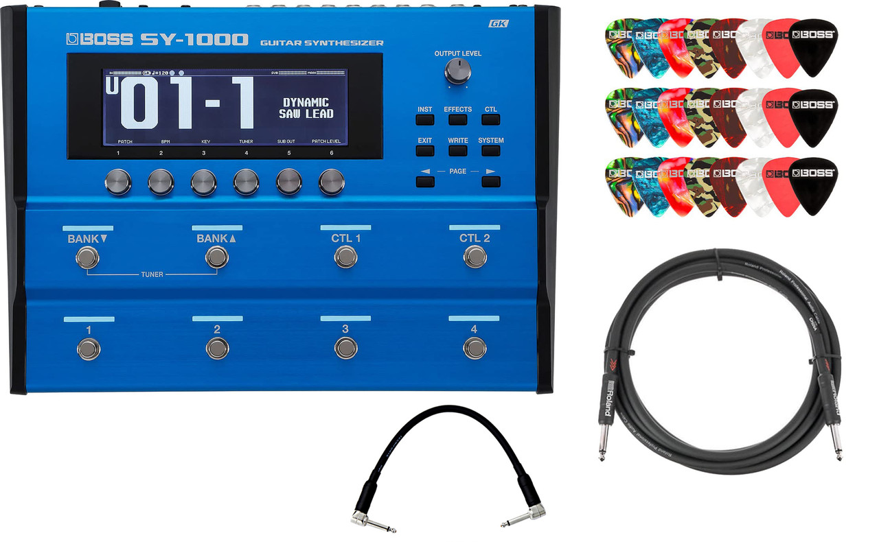 Boss SY-1000 Guitar Synthesizer w/ Instrument Cables