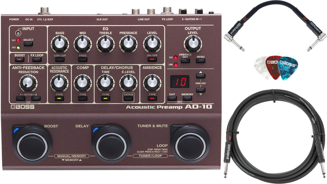 美品・元箱付属品有】BOSS AD-10 Acoustic Preamp ボス