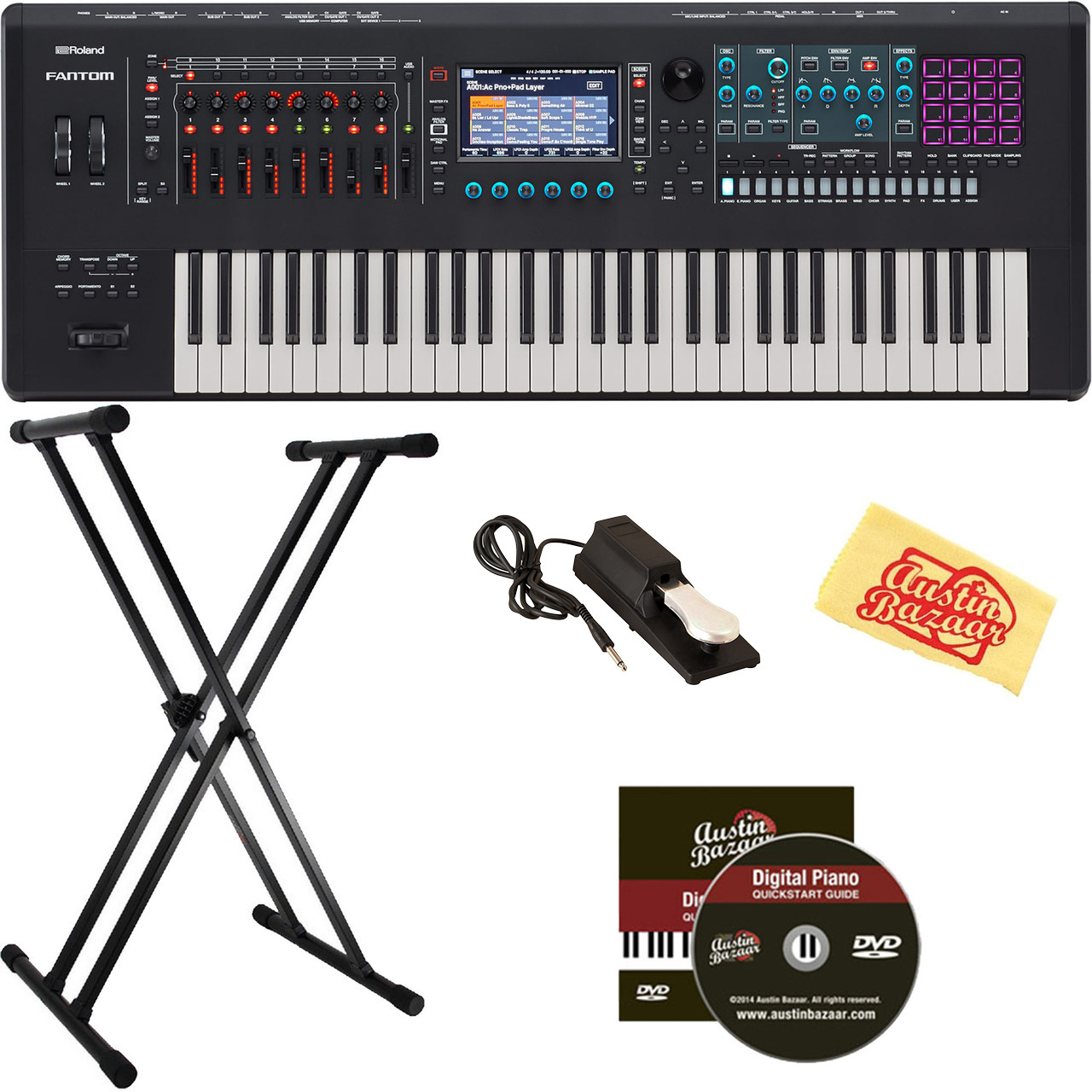 Roland Fantom-06 Synthesizer Keyboard w/ Adjustable Stand
