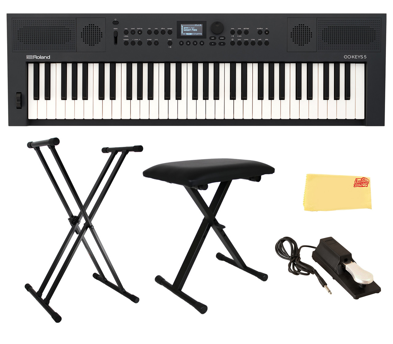 Roland GO:KEYS 5 Music Creation Keyboard - Graphite w/ Adjustable 