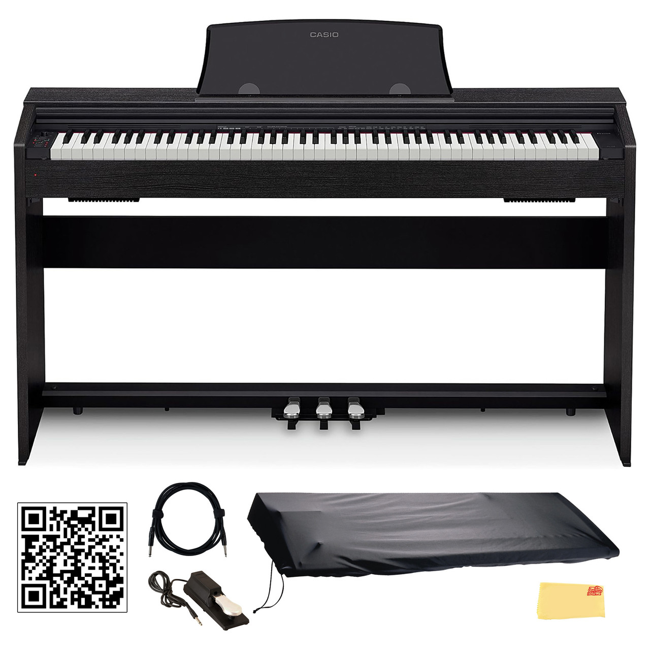 CASIO Privia 88鍵 デジタルピアノ 3ペダル Casio Privia PX770 88-Key Digital Piano - Black w/ Sustain Pedal