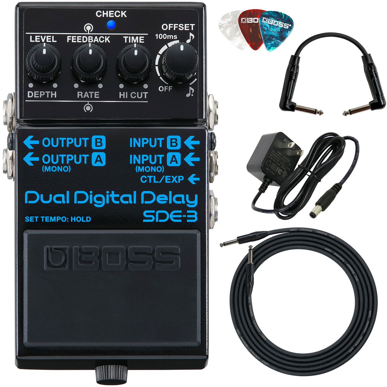 Boss SDE-3 Dual Digital Delay w/ Power Supply
