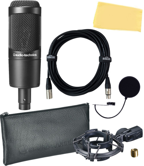 Audio-Technica AT2035 Cardioid Condenser Microphone w/ Boom Stand