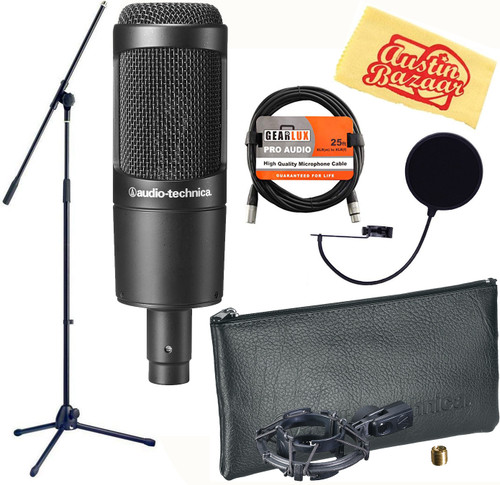 Audio-Technica AT2035 Cardioid Condenser Microphone w/ Pop Filter