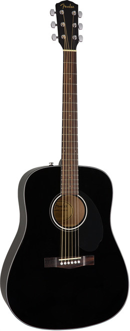 Fender CD-60S Solid Top Dreadnought Acoustic Guitar - Black w
