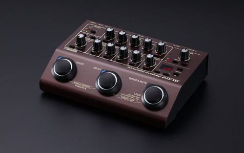 ギター BOSS AD-10  with  EV-5 BOSS AD-10 Acoustic Guitar Multi-Effects Pedal Brown