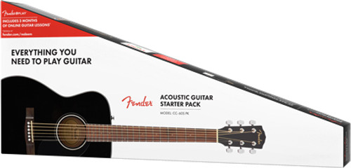 Fender CC-60S Solid Top Concert Acoustic Guitar - Black w