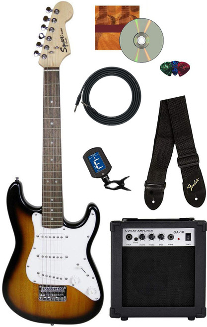 『MINI サイズ』Squier by Fender MINI お値下げok Squier by Fender Mini Stratocaster エレキギター初心者14点