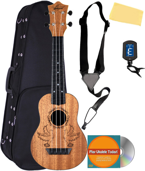 Oscar Schmidt OUN Soprano Ukulele - Dove w/ Hard Case