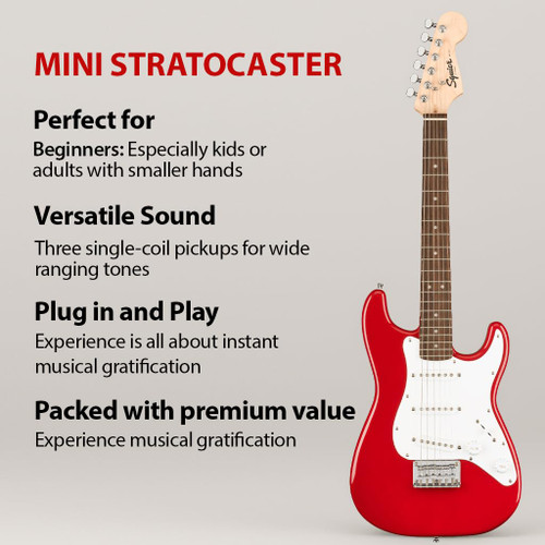 Fender Squier 3/4-Size Kids Mini Strat Electric Guitar - Dakota