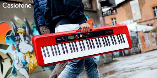Casio CT-S200 Casiotone 61-Key Keyboard - Red w/ Adjustable Stand