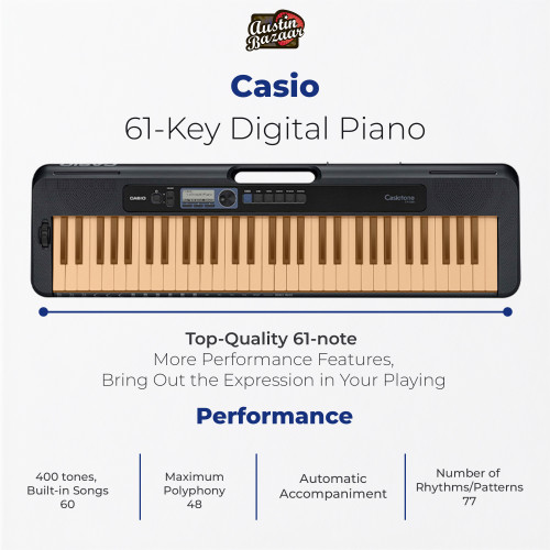 Casio CT-S300 Casiotone 61-Key Keyboard w/ Adjustable Stand