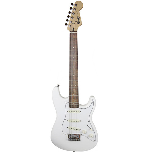 Fender Squier Short Scale 24-Inch Strat Pack - Olympic White w/ Tuner