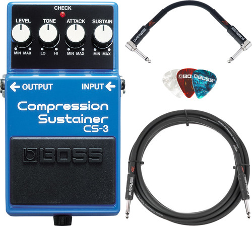 Boss CS-3 Compressor/Sustainer w/ Instrument Cable