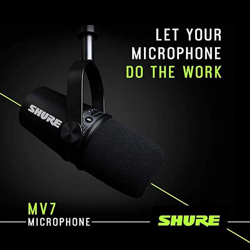Shure MV7-K Podcast Microphone - Black
