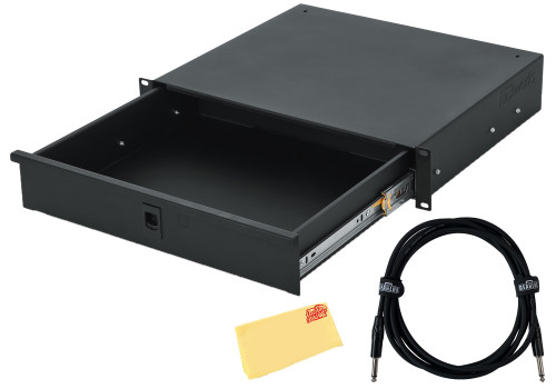 Gator Rackworks GRW-DRW2 Standard 2U Rack Mount Drawer w/ Instrument Cable