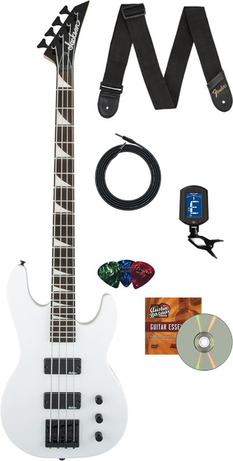 Jackson JS Series Concert Bass JS2 Bass Guitar - Snow White w/ Instrument Cable