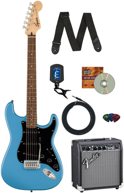 【美品】Squier by Fender Burret Strat ライトブルー 美品】Squier by Fender Burret Strat ライトブルー Squier