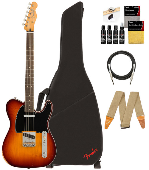 Fender Jason Isbell Custom Telecaster - 3-Color Chocolate Burst w/ Guitar Cleaning Kit