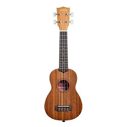  Kala KA-15S Mahogany Soprano Ukulele Learn-to-Play Kit with Gig Bag, Tuner, Strap, and Strings 