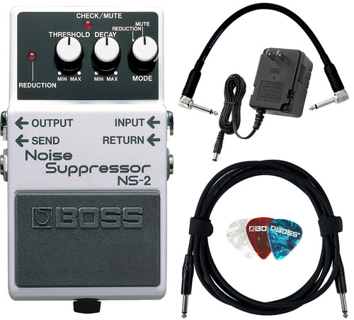 Boss NS-2 Noise Suppressor w/ Instrument Cables