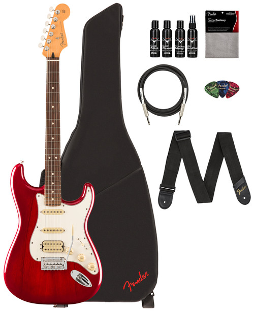 Fender Player II Stratocaster HSS - Transparent Cherry Burst w/ Cleaning Kit