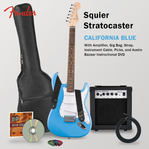 Fender Squier Debut Stratocaster - California Blue w/ Amplifier