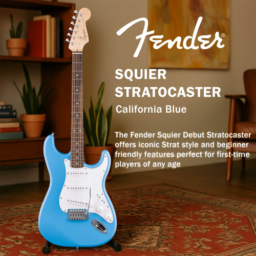 Fender Squier Debut Stratocaster - California Blue w/ Amplifier