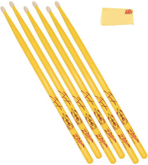  Zildjian Josh Dun "Clancy Yellow" Artist Series Drumsticks - 3 Pack 
