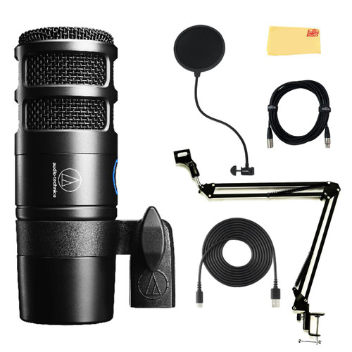 Audio Technica Audio-Technica AT2040USB Hypercardioid Dynamic USB Microphone w/ Pop Filter 