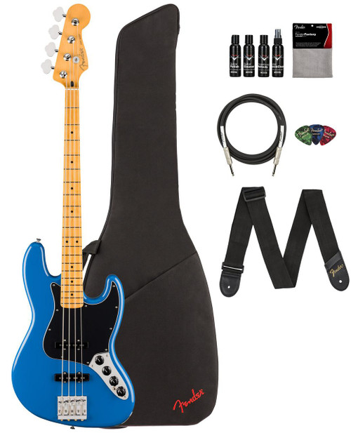  Fender Player II Modified Active Jazz Bass - Electric Blue w/ Cleaning Kit 