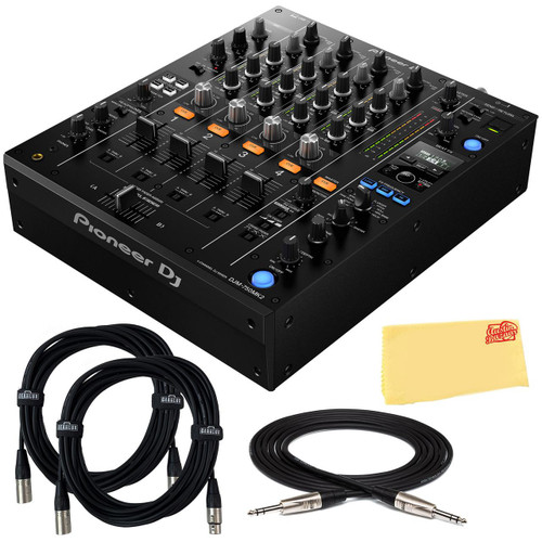  Pioneer DJM-750MK2 4-Channel DJ Mixer w/ Cables 