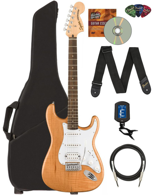 Fender Squier Affinity Stratocaster HSS - Metallic Black w/ Gig Bag