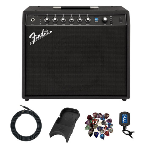  Fender Mustang LTX100 Guitar Combo Amplifier - Black w/ Amperstand Cradle 