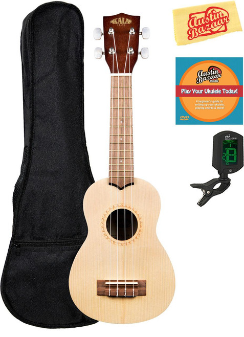  Kala KA-15S-S Satin Spruce Soprano Ukulele w/ Gig Bag 