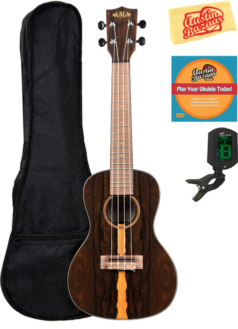 Kala KA-ZCT-C Ziricote Concert Ukulele w/ Gig Bag