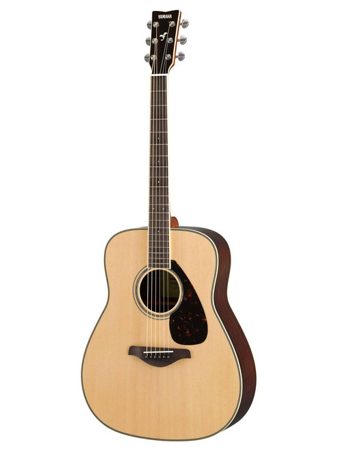 Yamaha FG830 Solid Top Folk Acoustic Guitar - Natural w/ Hard Case