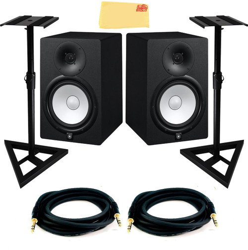  Yamaha HS7 7-Inch Powered Studio Monitor Pair w/ Stands 