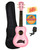 Kala MK-SD-PKBURST Makala Dolphin Soprano Ukulele - Pink Burst w/ Gig Bag