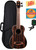 Kala U-Bass-EBY-FL Striped Ebony Fretless Acoustic-Electric U-Bass Ukulele w/ Hard Case