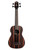 Kala U-Bass-EBY-FS Striped Ebony Fretted Acoustic-Electric U-Bass Ukulele w/ Hard Case