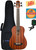 Kala U-Bass-WNDR-FS Wanderer Acoustic-Electric U-Bass Ukulele w/ Gig Bag