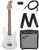 Fender Squier Short Scale 24-Inch Strat Pack - Olympic White w/ Tuner