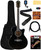 Oscar Schmidt OA10CE Mini Auditorium Acoustic-Electric Guitar - Black w/ Gig Bag