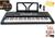 Vault KT-61 Keytone Touch Sensitive 61-Key Electronic Keyboard - Black w/ Stickers