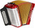 Hohner Corona II G/C/F Accordion - Pearl Red w/ Hard Case