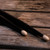 Vic Firth American Classic 5A Wood-Tipped Drumsticks - Black, 4 Pairs with Austin Bazaar Polishing Cloth