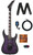Jackson Dinky Arch Top JS32Q DKA - Transparent Purple Burst w/ Instrument Cable
