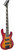 Jackson Concert Bass JS3VQ Bass Guitar - Cherry Burst w/ Instrument Cable